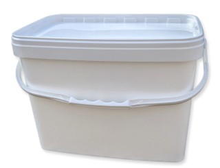 Kompakt-Sammelbehälter mit Deckel weiß 16l