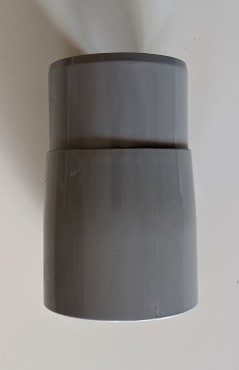 Lüftungsrohr DN75 Verbindungsstück (Rohrmuffe, grau)